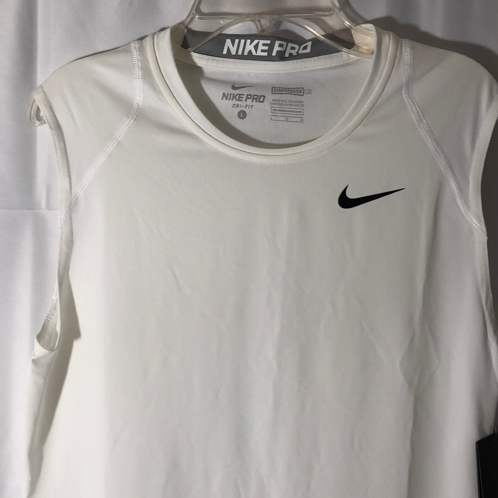 Nike Men’s Sleeveless Tank. White. NWT. Size L - Picture 2 of 5